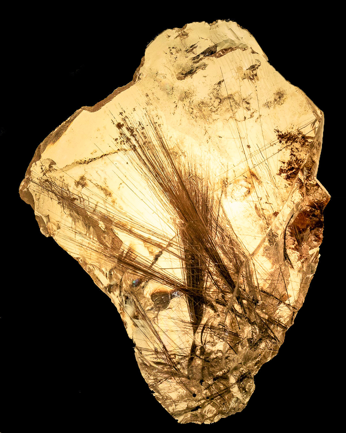 Beanie: Quartz, Rutilated, Alexander County, North Carolina, USA, Circa 1905, Original Color, 3