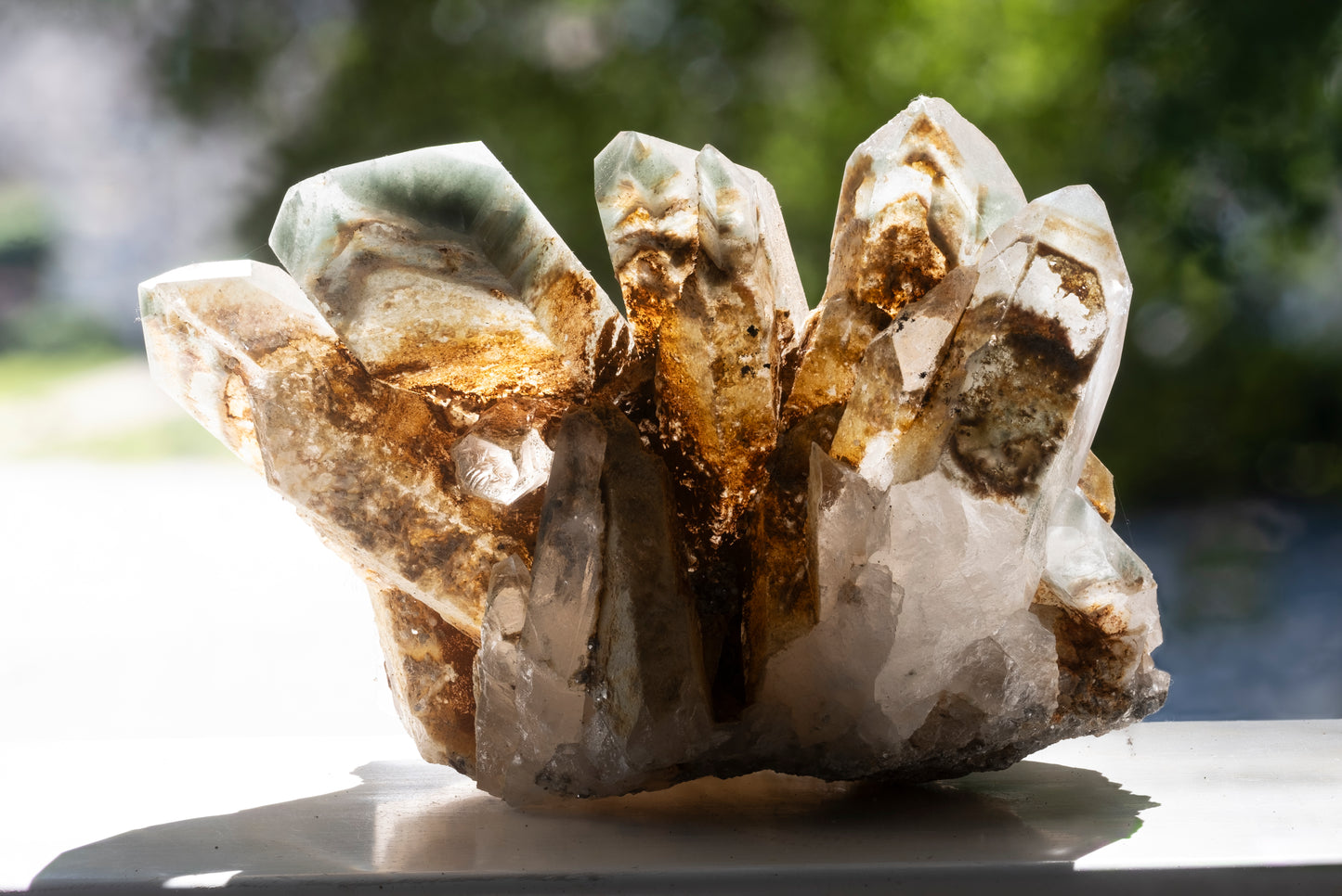 Parachute Shopping Bag: Quartz, Lake Boone Trail, Raleigh, North Carolina, USA, Original Color, Porch Cured Color