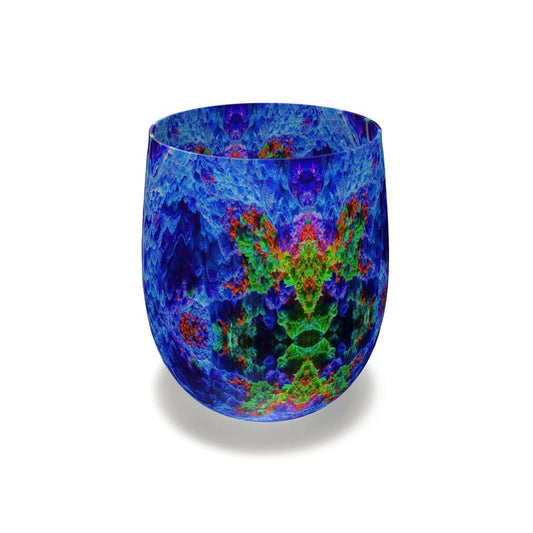 Water Glass Malachite Crystals and Azurite Botryoids & Red Cuprite