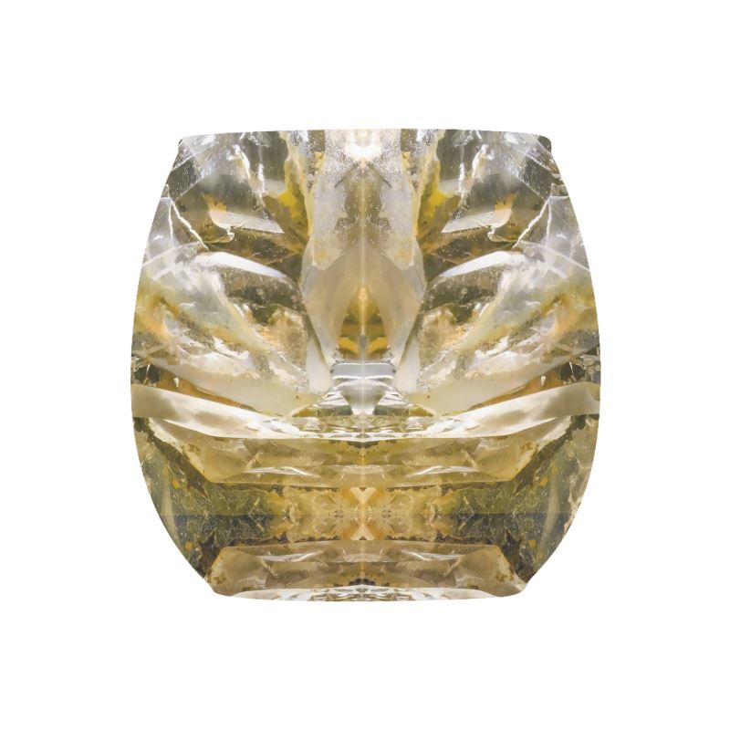 Glass Tealight Holder: Quartz Smoky , Hiddenite, North Carolina,