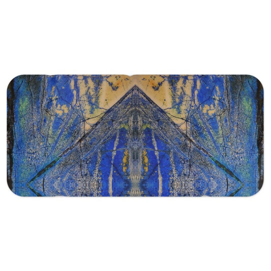 Blanket Scarf: Azurite, with Malachite, Siberia, Russia, Original Color