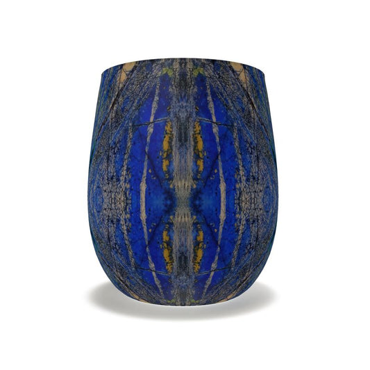 Water Glass: Azurite, with Malachite, Siberia, Russia, ORIGINAL COLOR