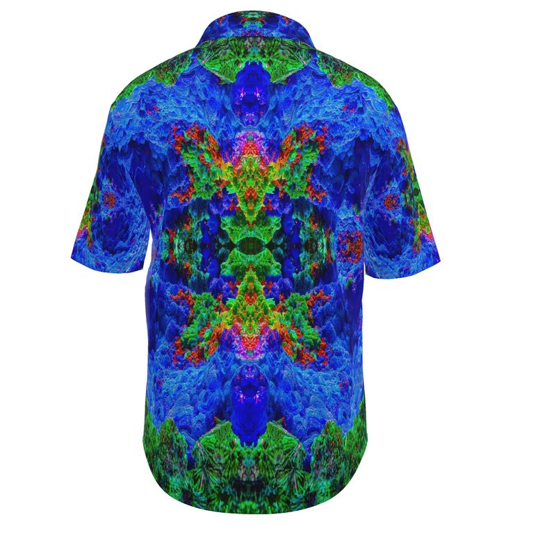 Mens Short Sleeve Shirt: Malachite-Azurite-Cuprite Bisbee, Arizona circa 1897, EX Yale Collection