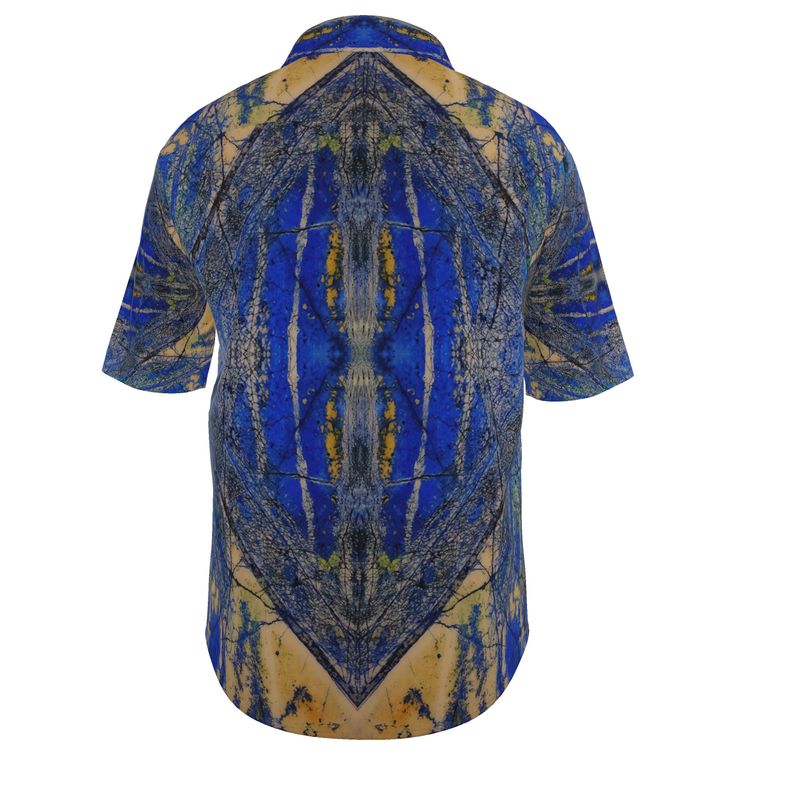 Mens Short Sleeve Shirt: Azurite and Malachite Siberia