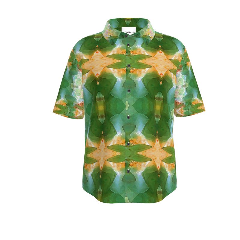 Mens Short Sleeve Shirt: Calcite Monecure North Carolina, Fluorescent INVERTED