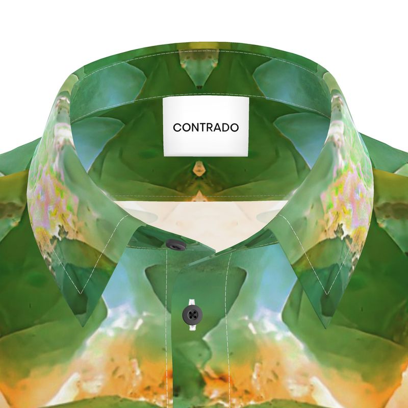 Mens Short Sleeve Shirt: Calcite Monecure North Carolina, Fluorescent INVERTED