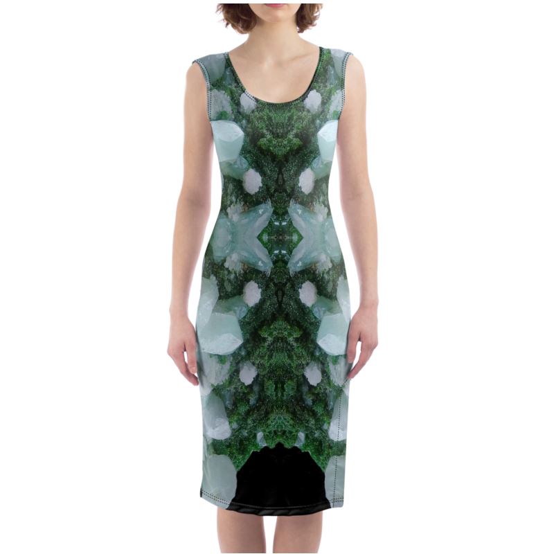 Bodycon Dress: Cerusite On Motramite, Flowers, Tsumeb, Namibia, EX Lawrence Conklin, Original Color