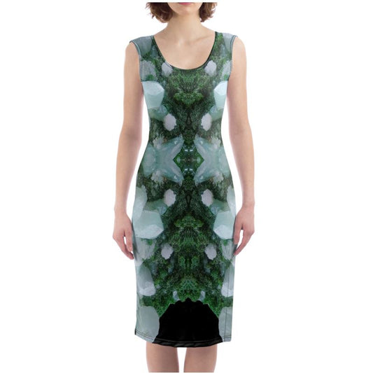 Bodycon Dress: Cerusite On Motramite, Flowers, Tsumeb, Namibia, EX Lawrence Conklin, Original Color