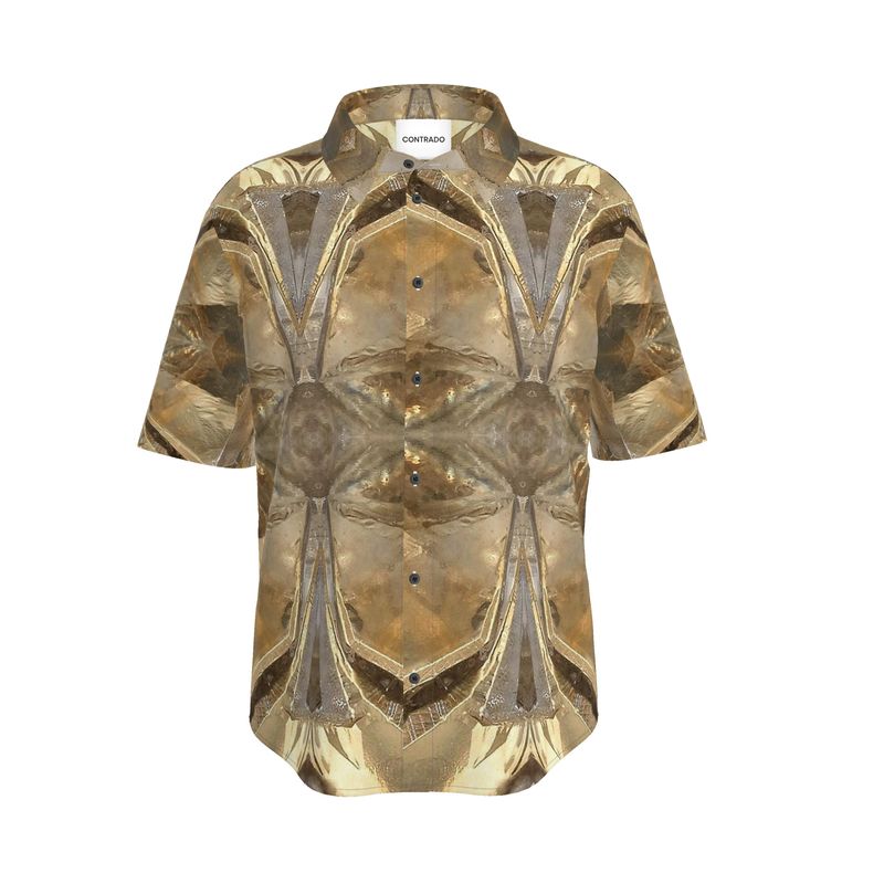 Mens Short Sleeve Shirt: Calcite Sokolovskoe Iron Mine, Rudny, Kostanay Region