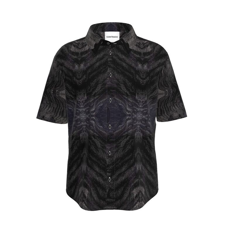Mens Short Sleeve Shirt: Charcoal formed approximately 50,000 years ago when lava from a Washington State volcano engulfed tree, carbonizing it.