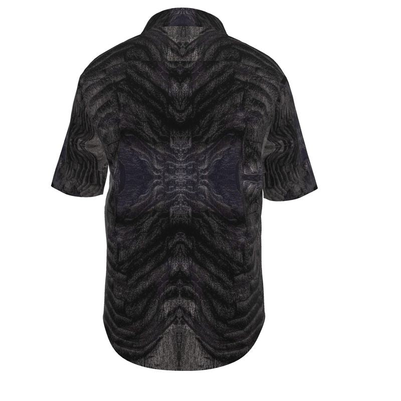 Mens Short Sleeve Shirt: Charcoal formed approximately 50,000 years ago when lava from a Washington State volcano engulfed tree, carbonizing it.