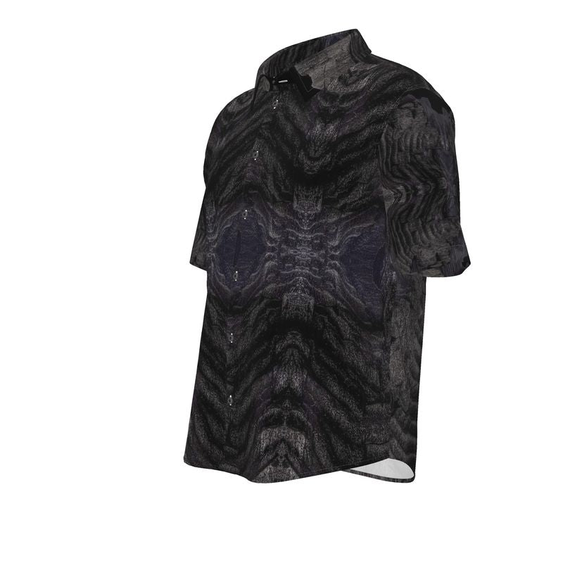 Mens Short Sleeve Shirt: Charcoal formed approximately 50,000 years ago when lava from a Washington State volcano engulfed tree, carbonizing it.