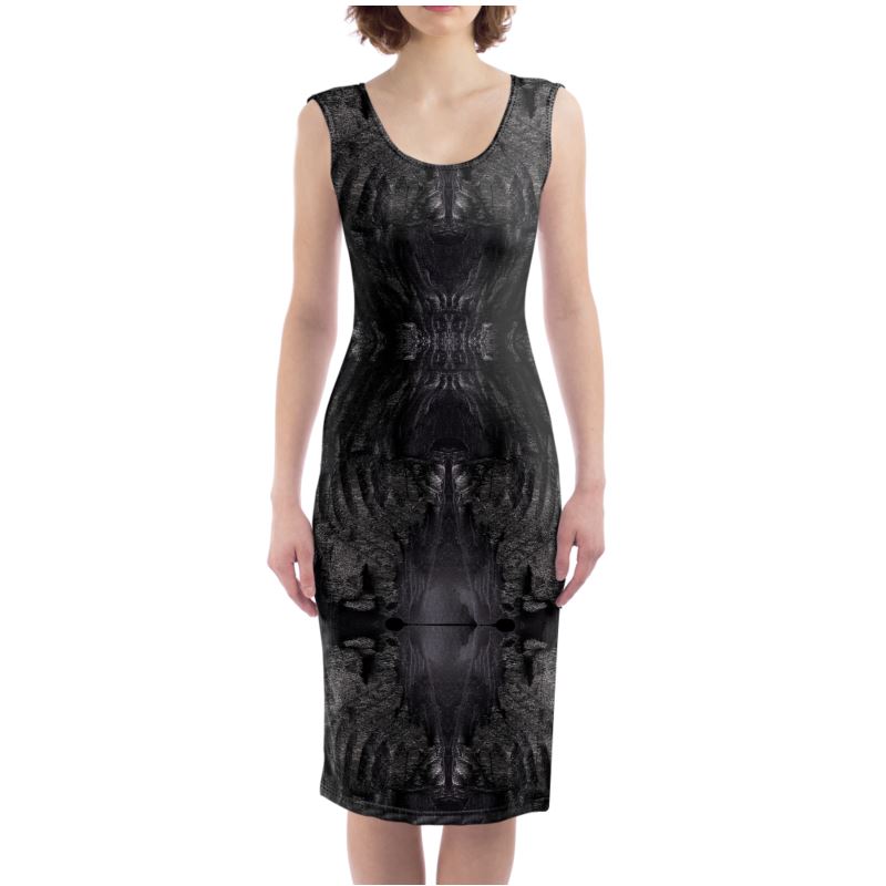 Bodycon Dress: Charcoal formed approximately 50,000 years ago when lava from a Washington State volcano engulfed tree, carbonizing it.