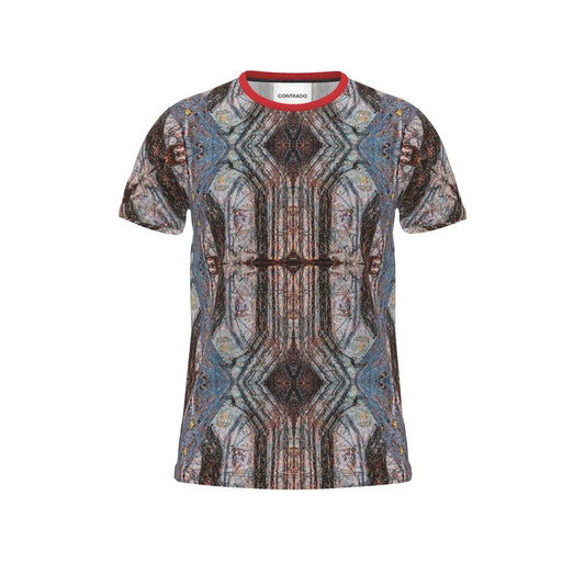 Cut and Sew All Over Print T-Shirt: Limonite pseudo Pyrite, Iridescent, Raleigh, North Carolina