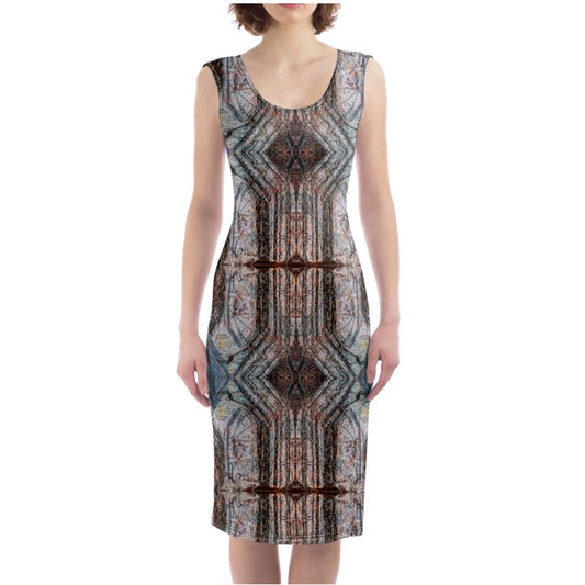 Bodycon Dress: Limonite pseudo Pyrite, Iridescent, Raleigh, North Carolina