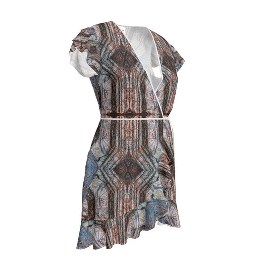 Tea DressHalterneck backless dress: Limonite pseudo Pyrite, Irridescent, Raleigh