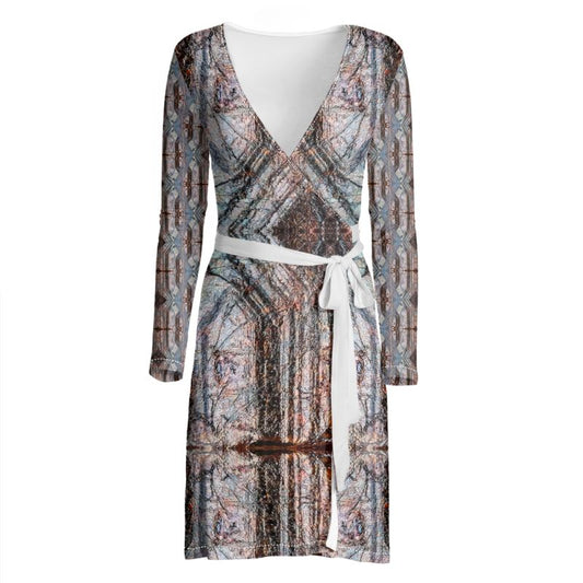 Wrap Dress: Limonite pseudo Pyrite, Irridescent, Raleigh