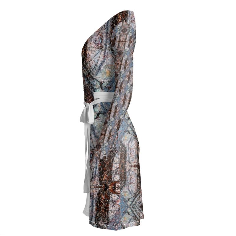 Wrap Dress: Limonite pseudo Pyrite, Irridescent, Raleigh