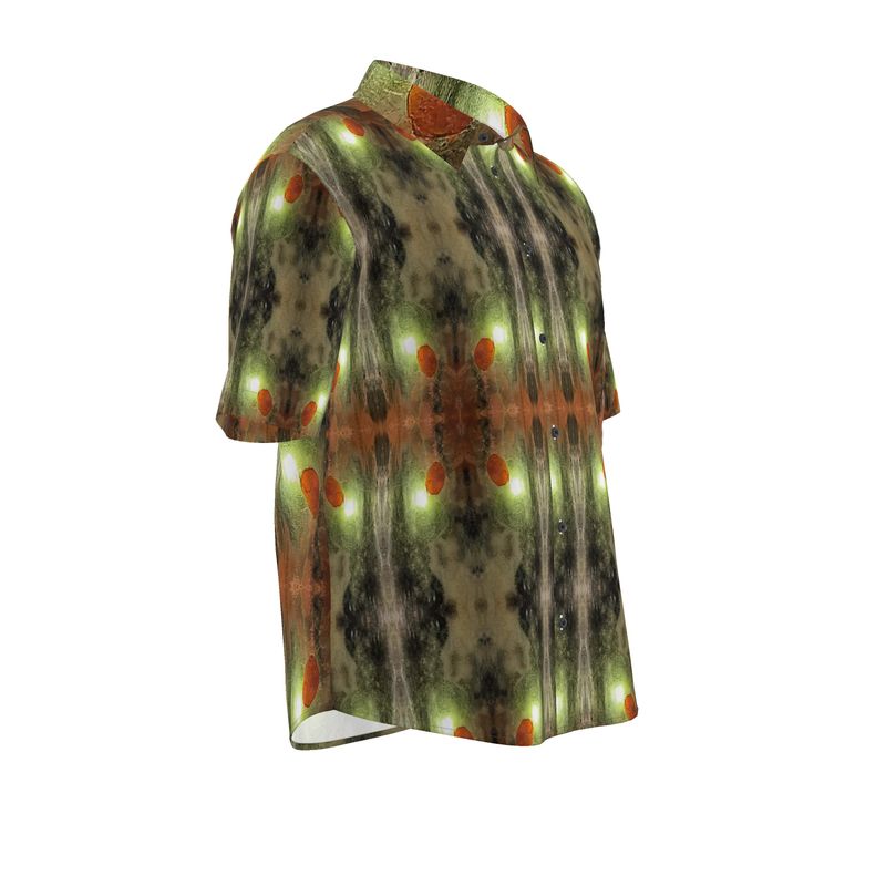 Mens Short Sleeve Shirt: Muscovite with Pyrope Garnet, North Carolina