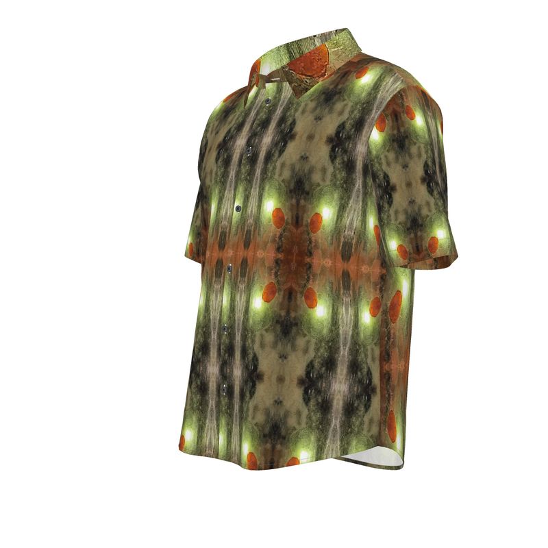 Mens Short Sleeve Shirt: Muscovite with Pyrope Garnet, North Carolina