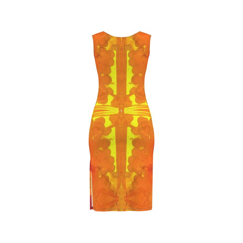Bodycon Dress: Skater Dress: Mimetite on Wulfenite, Francisco Mine, Mexico, EX Wrights Rockshop, Original Color