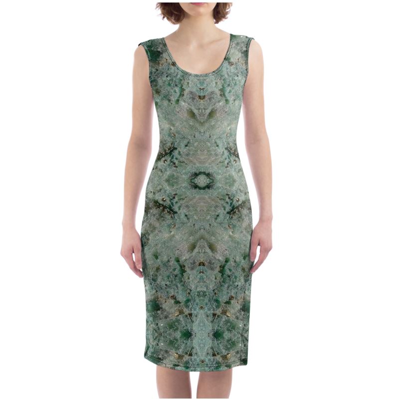 Bodycon Dress: Fuschite with pyrite, Australia