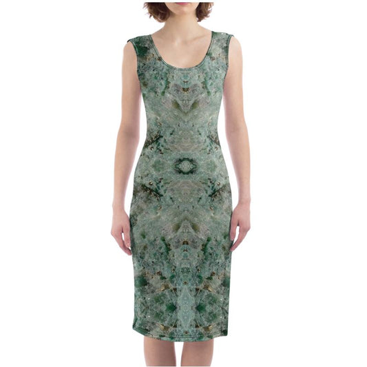 Bodycon Dress: Fuschite with pyrite, Australia