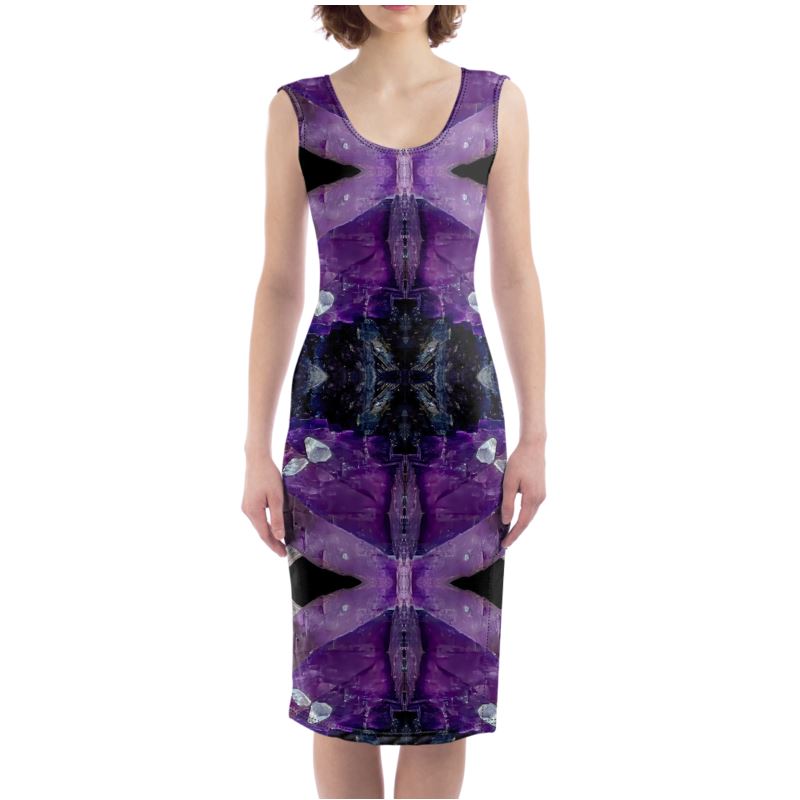 Bodycon Dress: Fluorite, with Sphalerite, Elmwood, Tennessee, Original Color