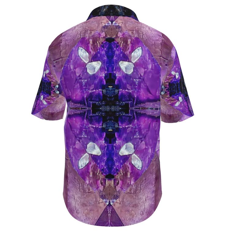 Mens Short Sleeve Shirt: Fluorite, with Sphalerite, Elmwood, Tennessee, Original Color
