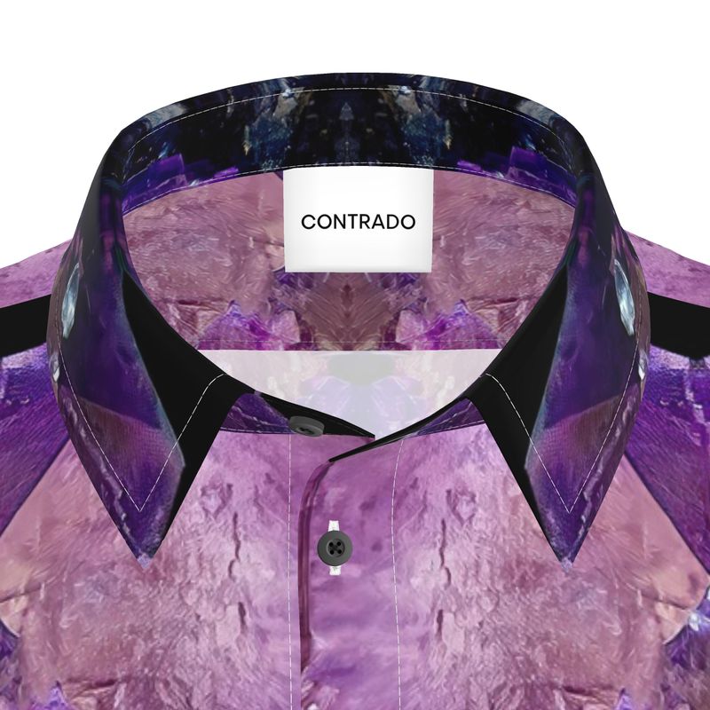 Mens Short Sleeve Shirt: Fluorite, with Sphalerite, Elmwood, Tennessee, Original Color