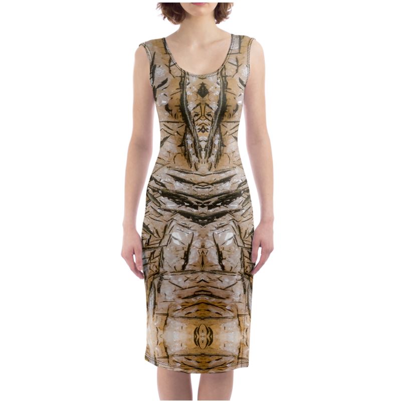 Bodycon Dress: Goethite, on Calcite, South Africa