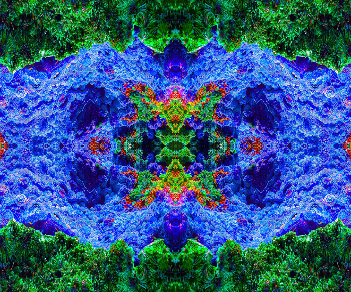 Men's Tie: Malachite Crystals and Azurite Botryoids & Red Cuprite, Bisbee, AZ