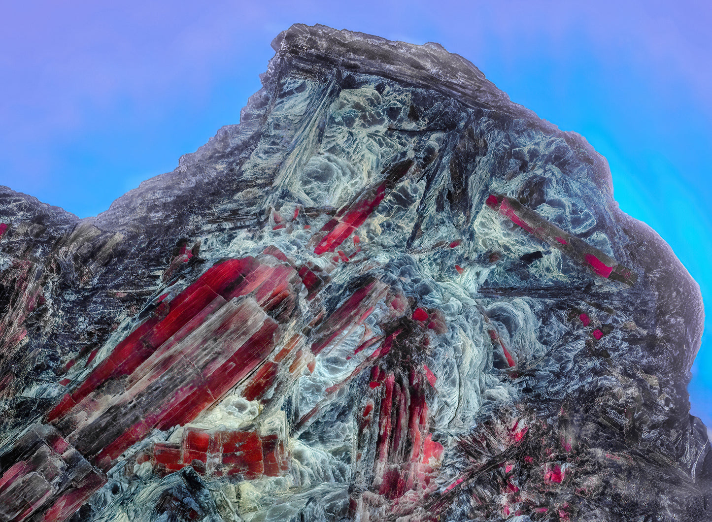 Bucket Hat: Kyanite, Black Mt, North Carolina, Fluorscent