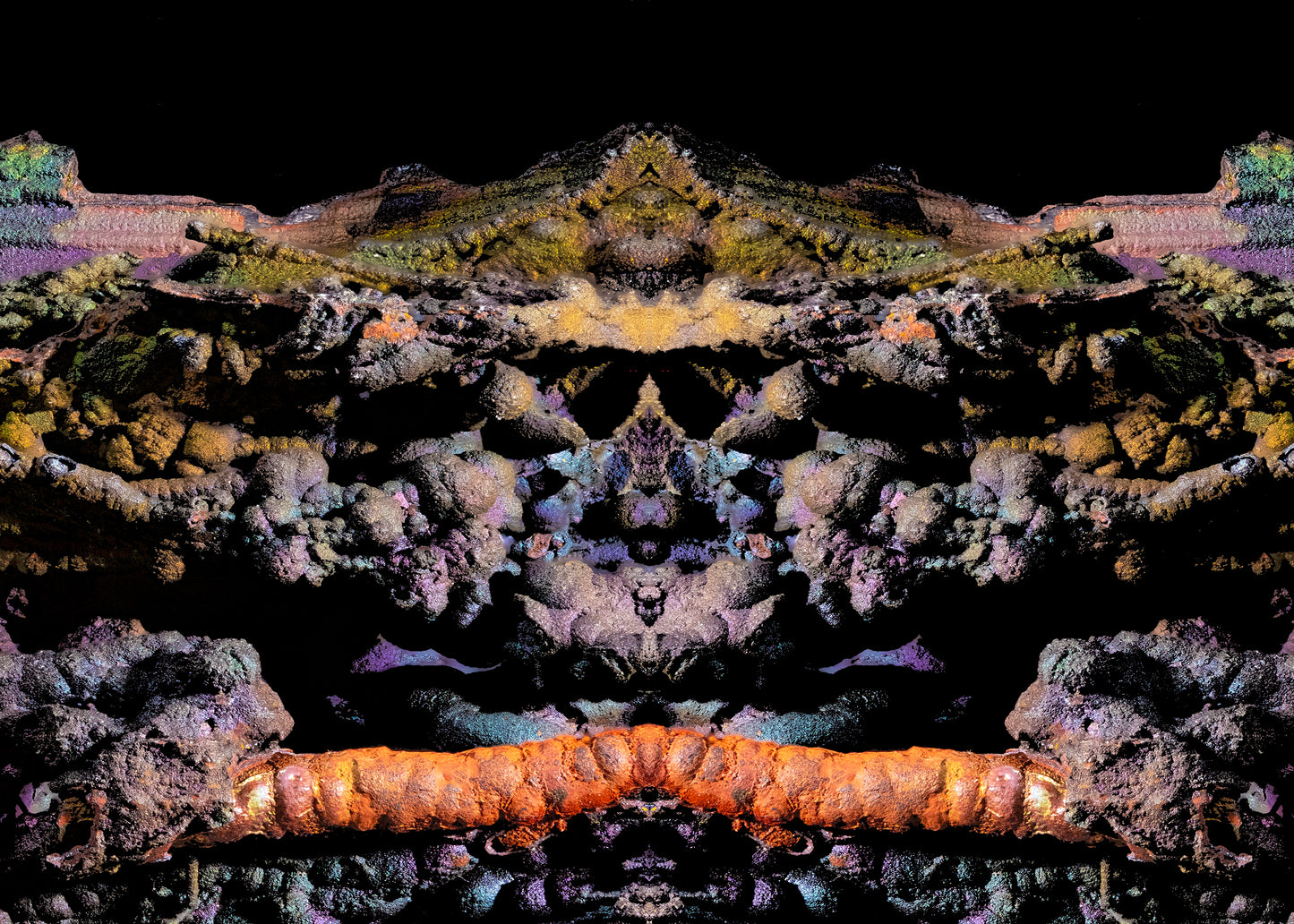 Men's Tie: Hematite, Iridescent, Graves Mt., Georgia