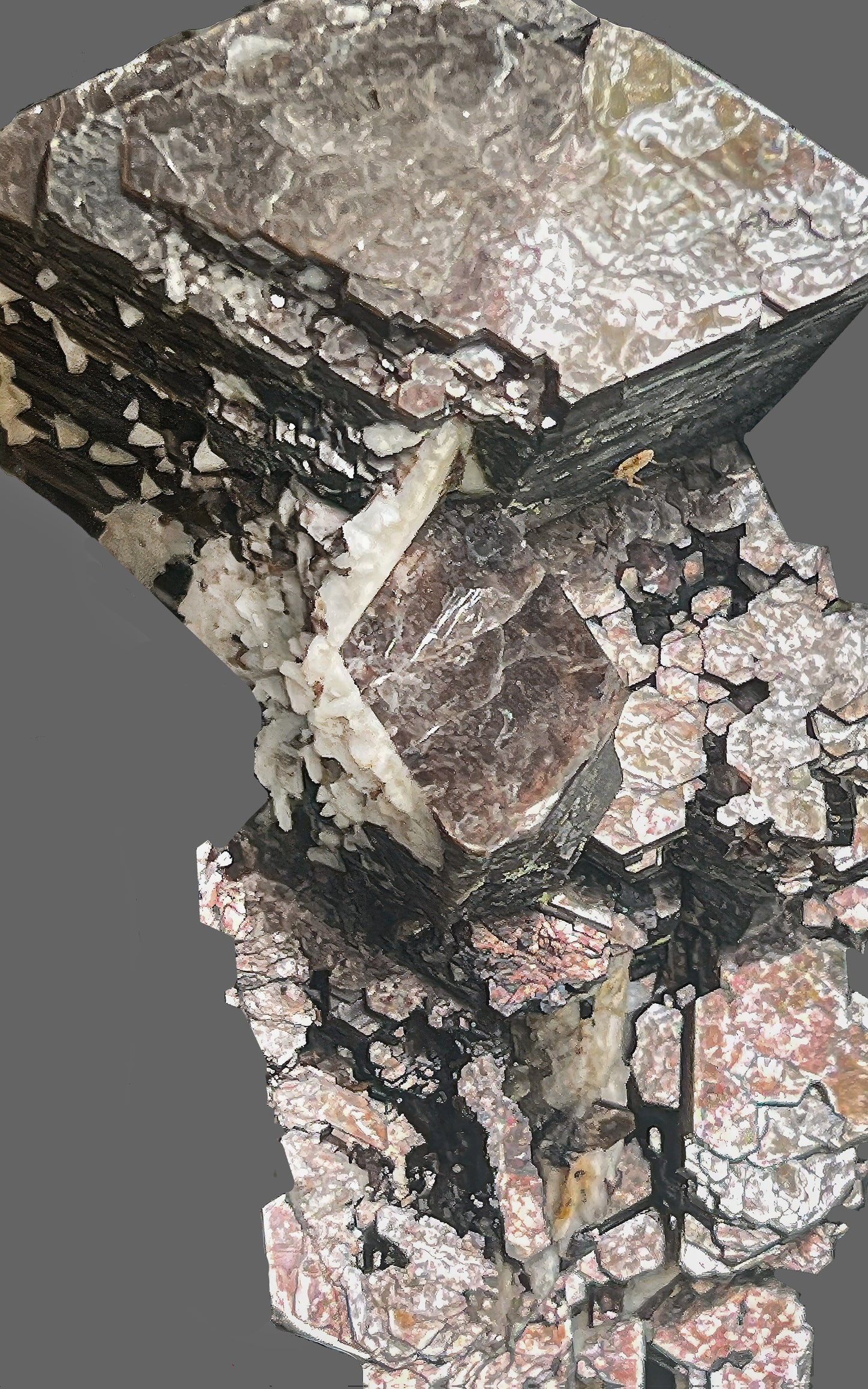 Men's Tie: Albite on Muscovite, Brazil,