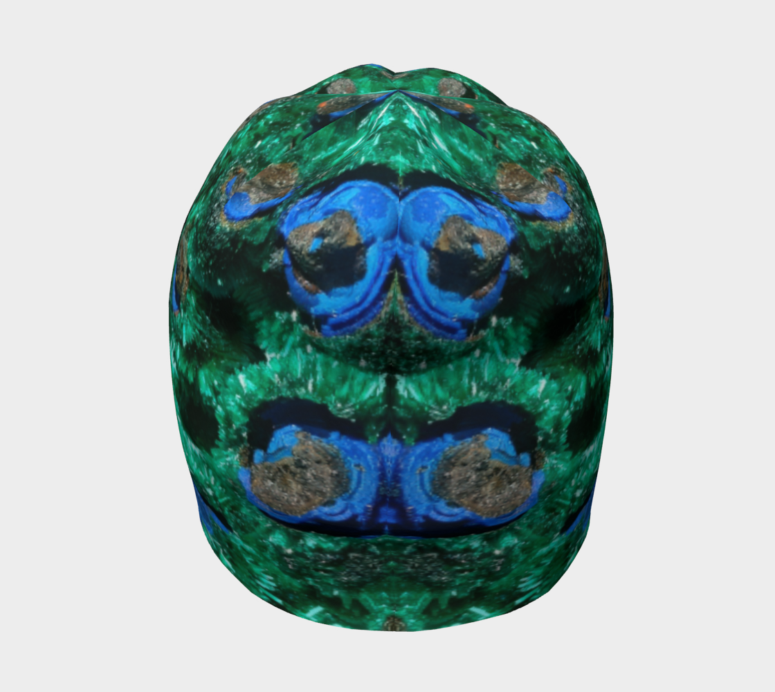 Beanie: Malachite Crystals and Azurite Botryoids, Queen Copper Mine, Bisbee, Arizona, USA, EX Yale, Circa 1900, Original Color, ver **