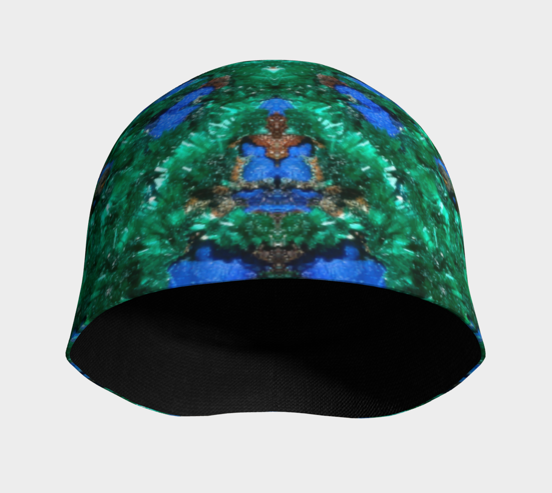 Beanie: Malachite Crystals and Azurite Botryoids, Queen Copper Mine, Bisbee, Arizona, USA, EX Yale, Circa 1900, Original Color Version 5