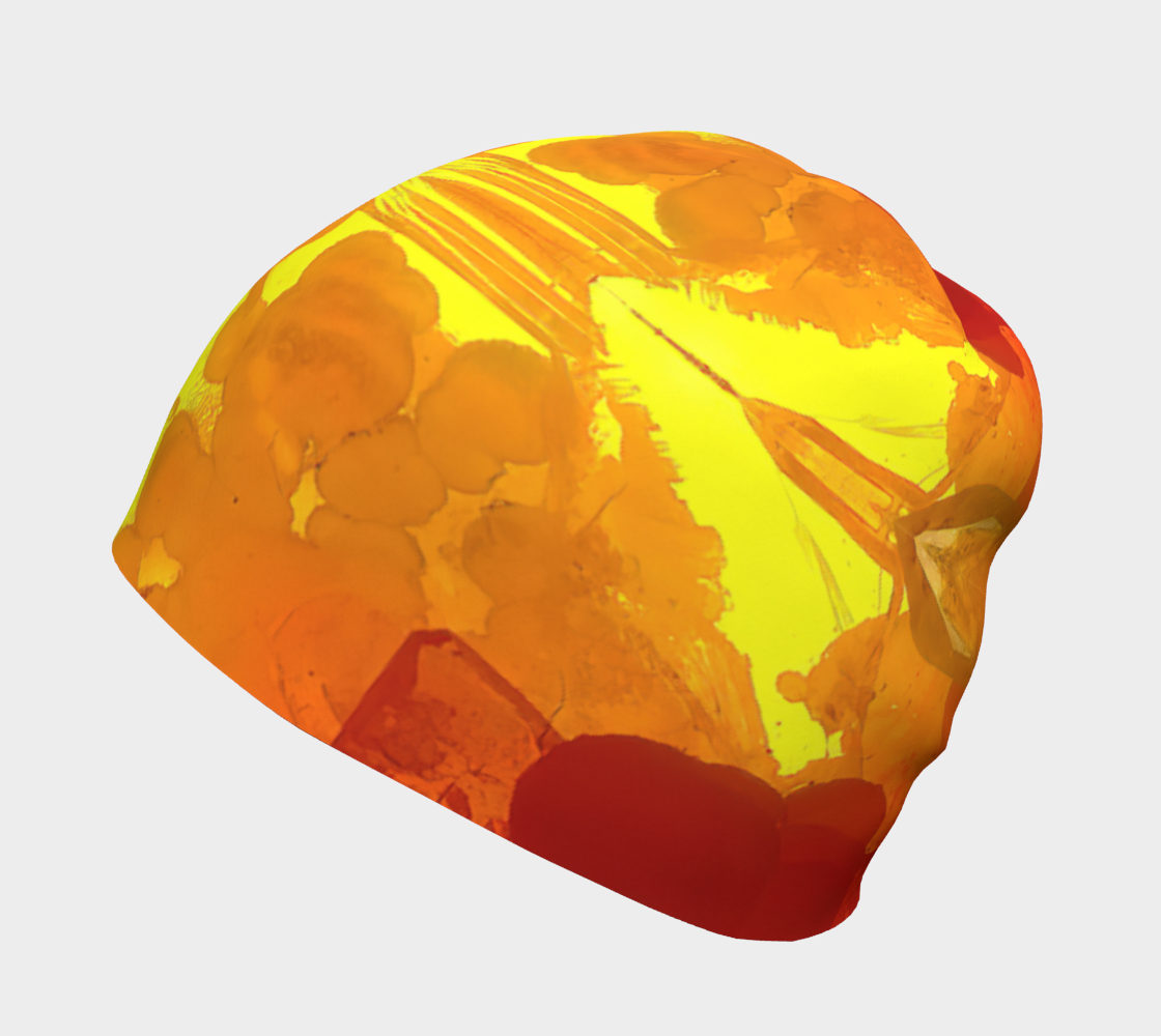 Beanie: Mimetite on Wulfenite, San Francisco Mine, Magdelena, Mexico, Original Color