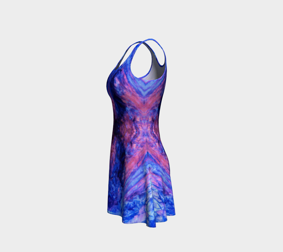 Flare Dress: Kyanite, Fluorescent, Buncombe County, North Carolina