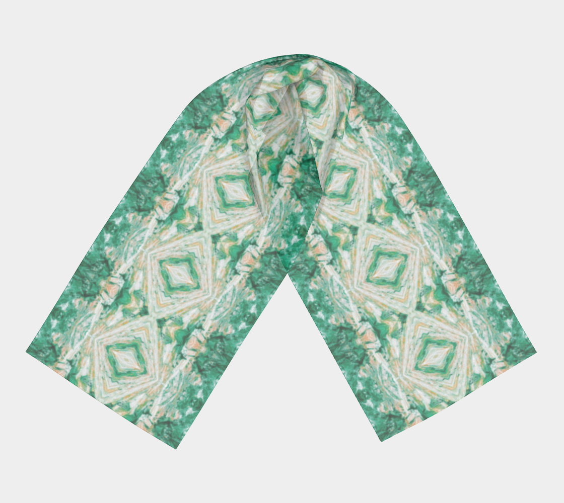 Long Scarf: Malachite, On Quartz, , North Carolina, USA, , Original Color