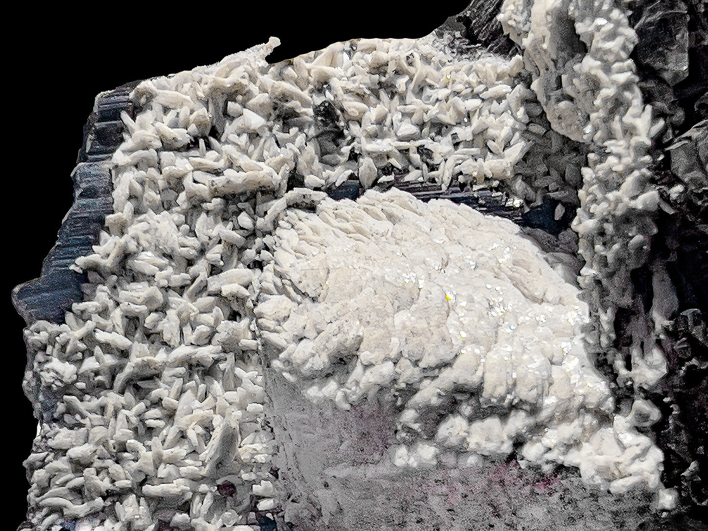 Long Scarf: Albite on Muscovite, Brazil, colorized