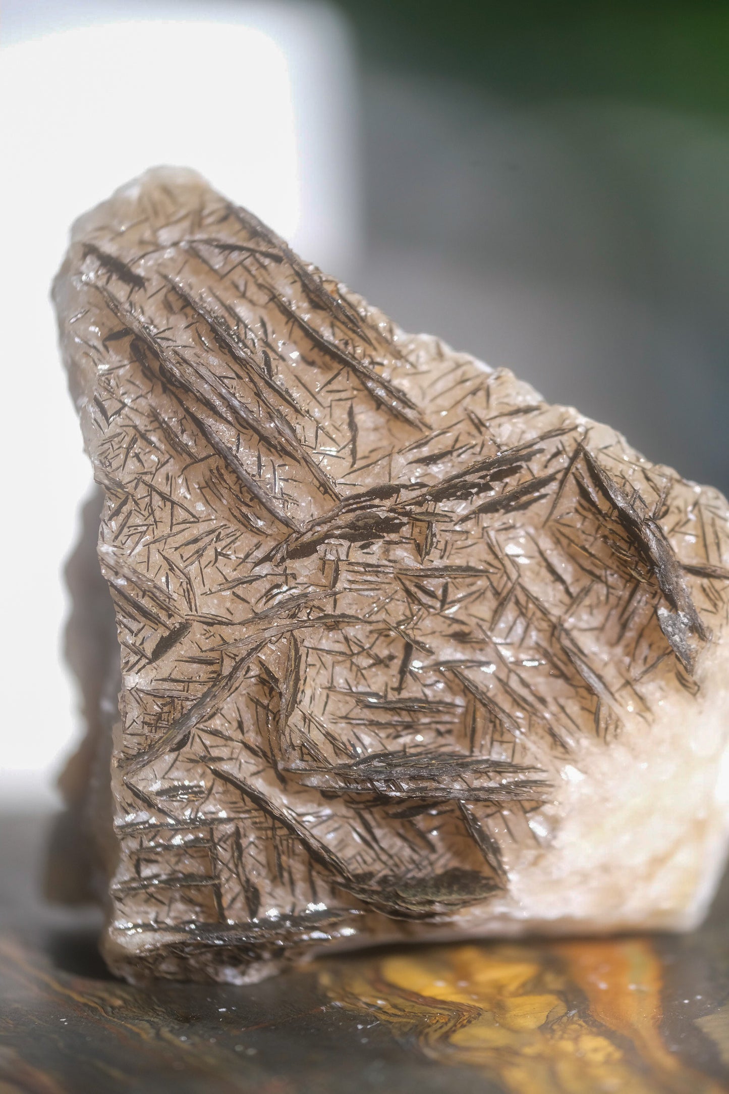 Mens Short Sleeve Shirt: Goethite, on Calcite, South Africa, Original Color