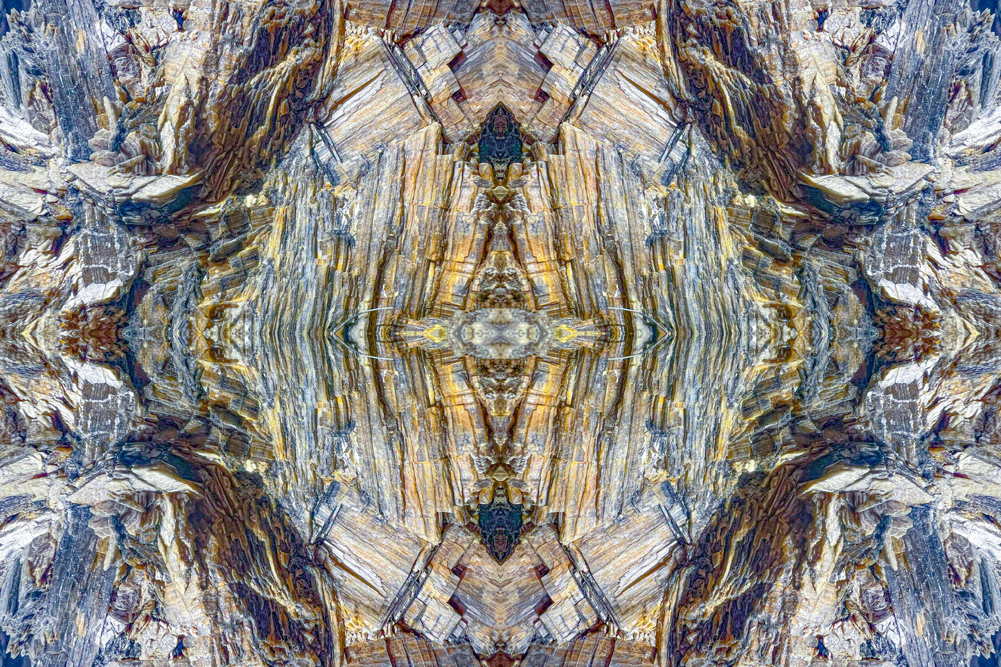 Men's Tie: KYANITE,  Black Mt.  North Carolina, USA, Original Color