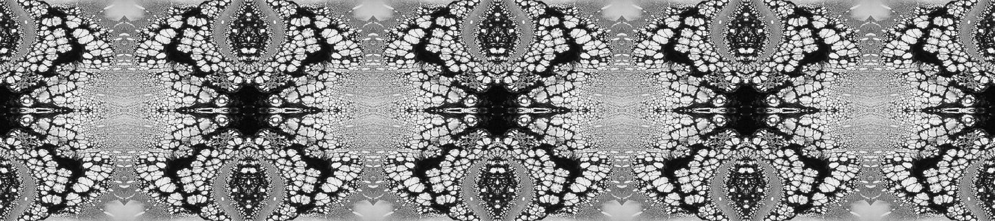 Long Scarf: Titanium White dispersing in Black Croom Acrylic House Paint