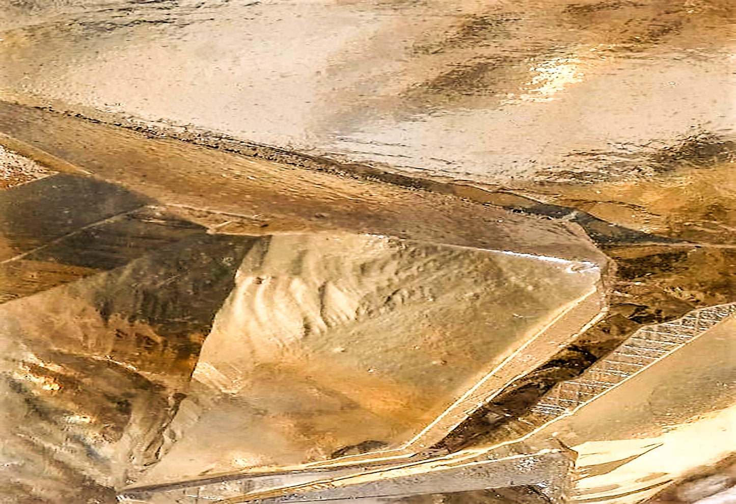 Long Scarf: Calcite, Sokolovskoe Iron Mine, Rudny, Kostanay Region, Kazakhstan