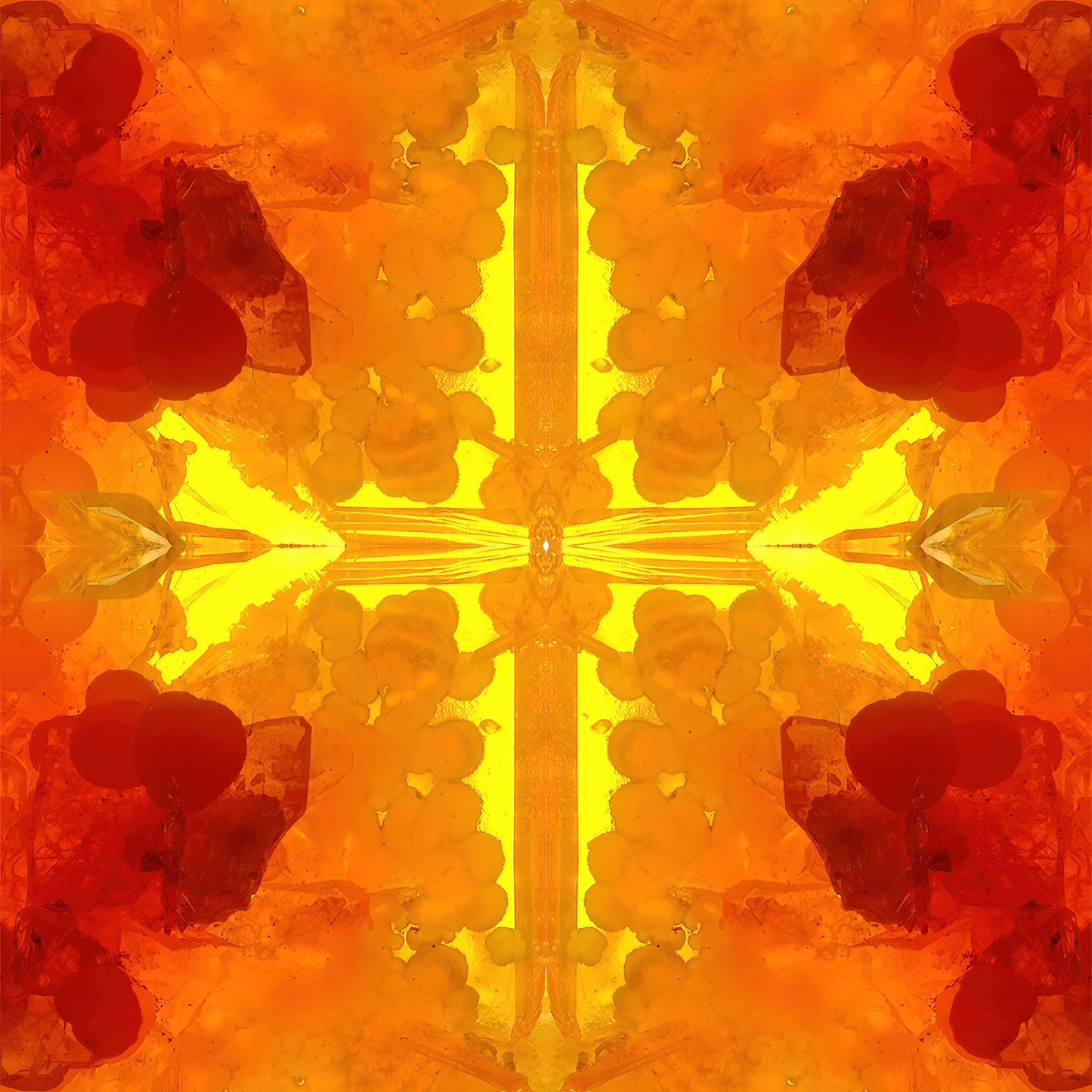 Beanie: Mimetite on Wulfenite, San Francisco Mine, Magdelena, Mexico, Original Color