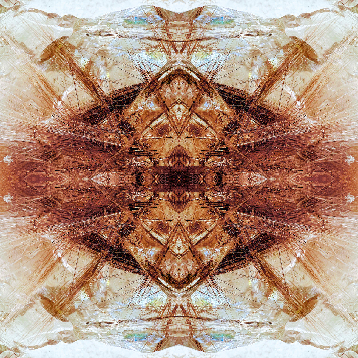 Tablecloth: Rutile, Quartz -Rutilated — Alexander County, North Carolina, USA — EX Jaffe's Minerals — Inverted Color