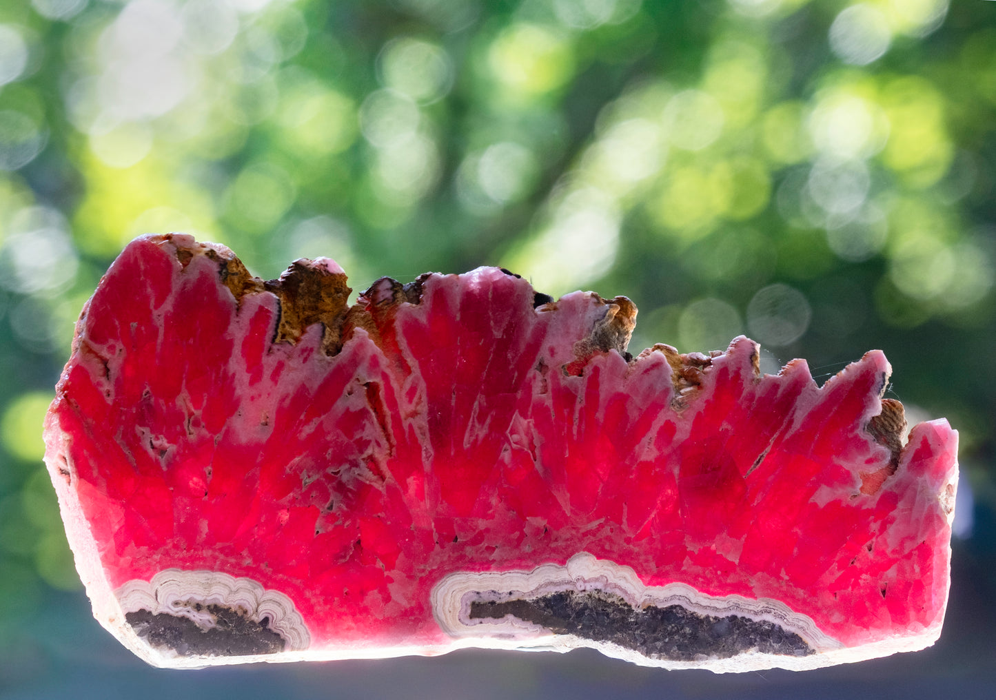 Long Scarf: Rhodochrosite, Argentina