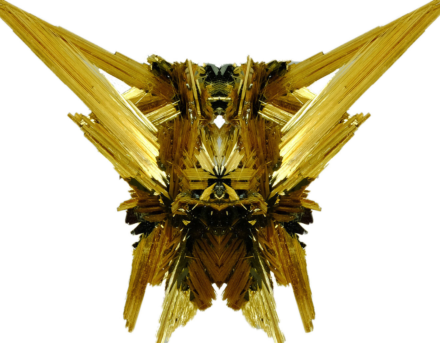 Square Scarf: Rutile with Hematite, Brazil, Original Color