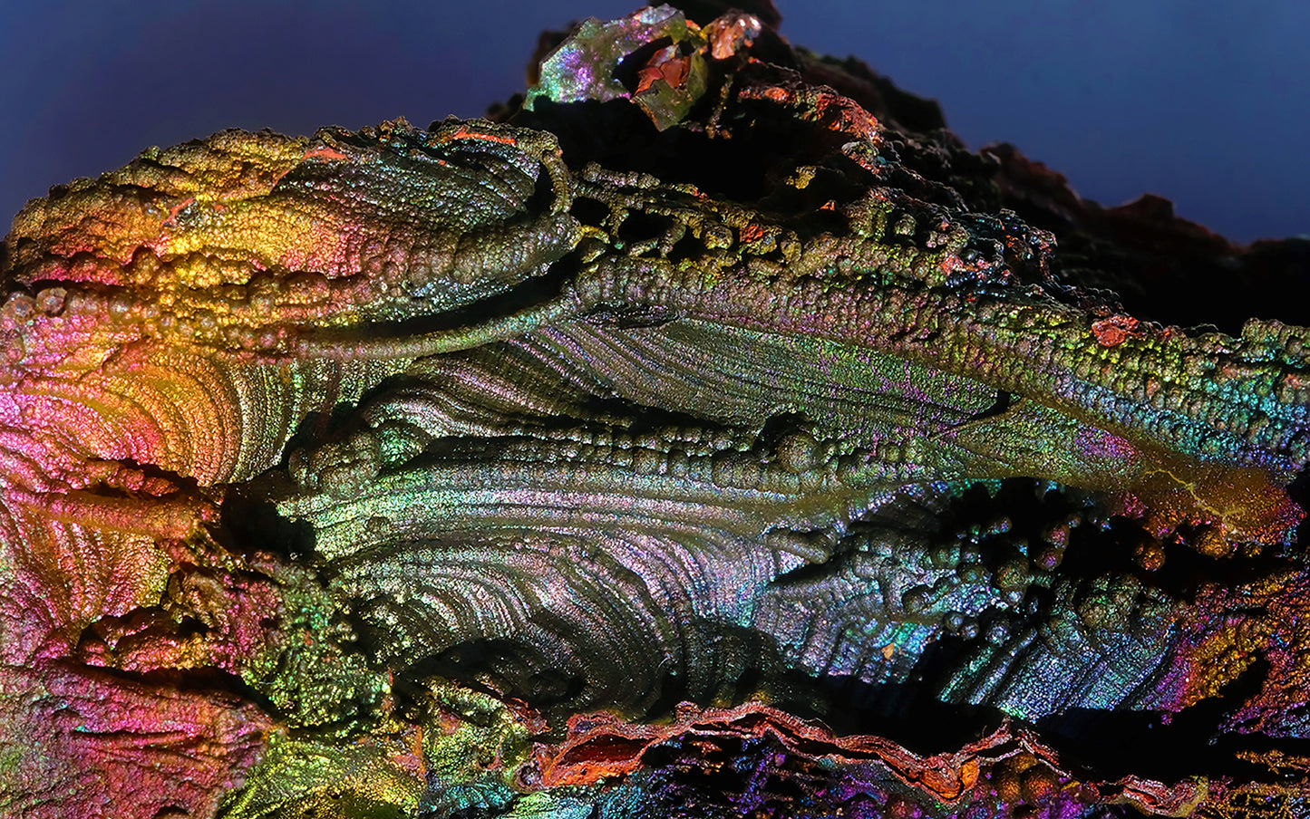 Men's Tie: Hematite (Turgite), Iridescent, Graves Mt, Georgia, USA, Original Color